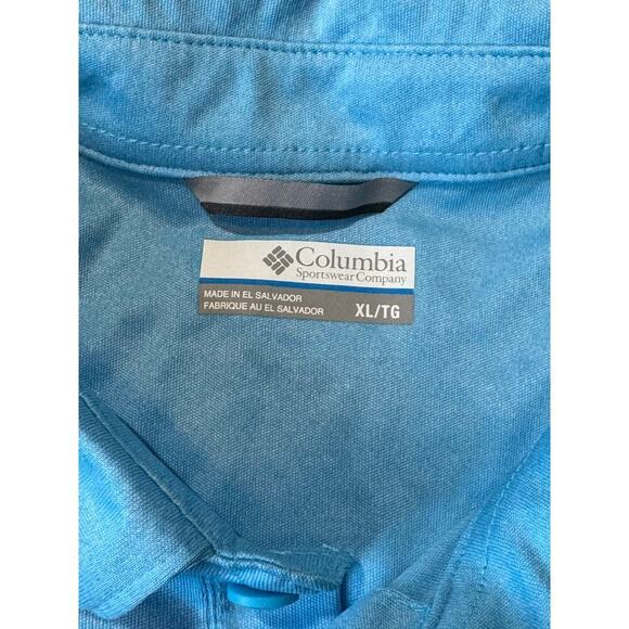 Columbia PFG Men's Polo/Golf collared shirt; size XL; Blue; UPF 50; NEW! - Picture 7 of 10